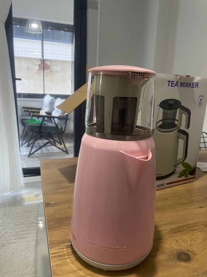 Pastel Pembe Karaca Çay Makinesi - Görsel 5
