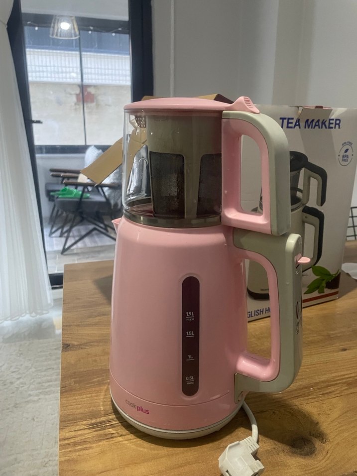 Pastel Pembe Karaca Çay Makinesi - Görsel 3