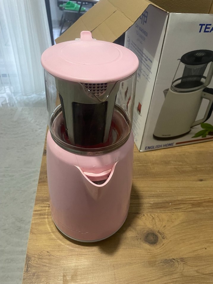 Pastel Pembe Karaca Çay Makinesi - Görsel 4