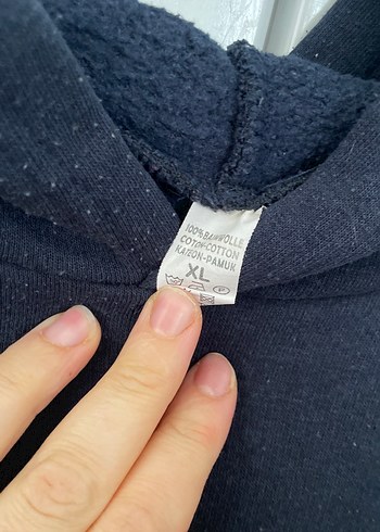 Lacivert kapşonlu sweet - Görsel 5