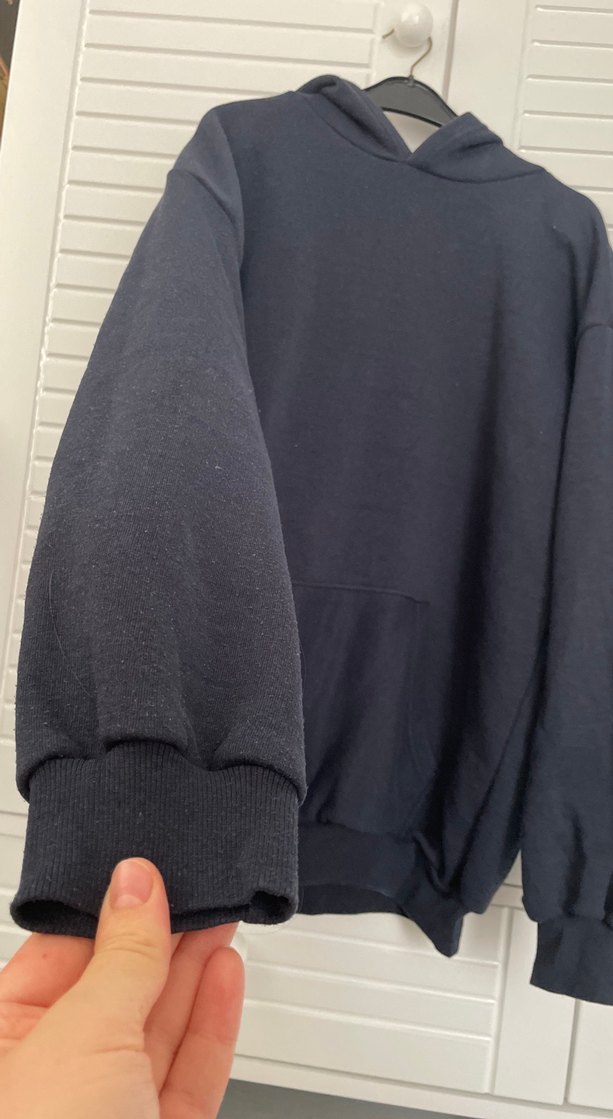 Lacivert kapşonlu sweet - Görsel 2