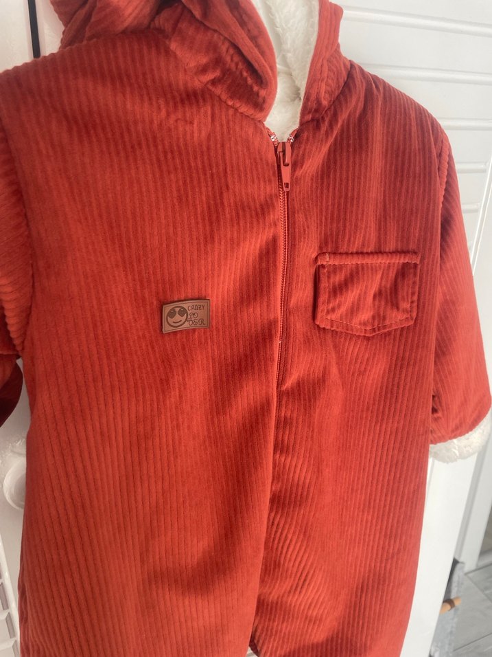 Kahverengi Kürklü Bebek Tulumu - Görsel 4