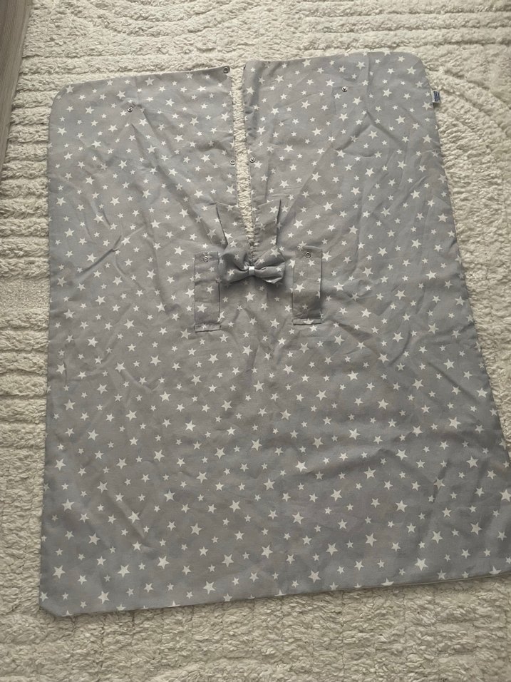 Fiyonklu yıldızlı gri renk Puset örtüsü - Görsel 3