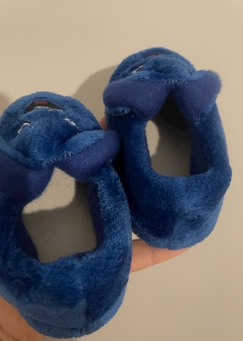 Çocuk Mavi Polar Ev Terliği - Görsel 4