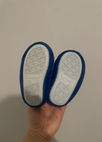 Çocuk Mavi Polar Ev Terliği - Görsel 3