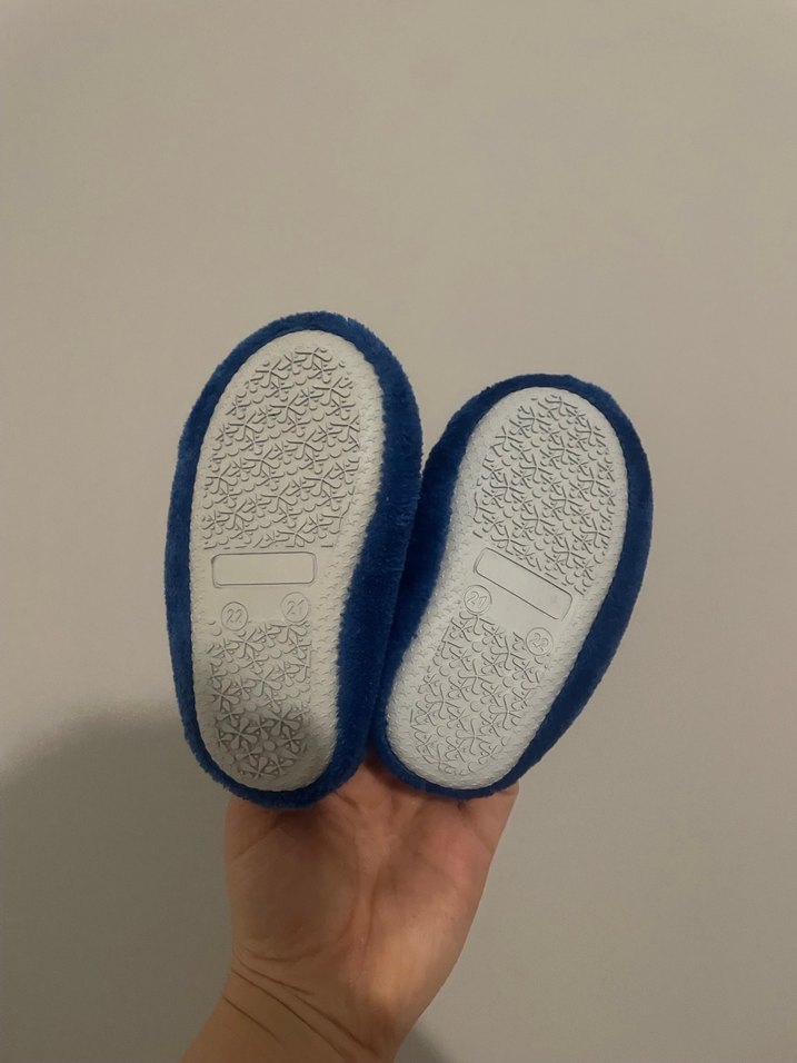 Çocuk Mavi Polar Ev Terliği - Görsel 3