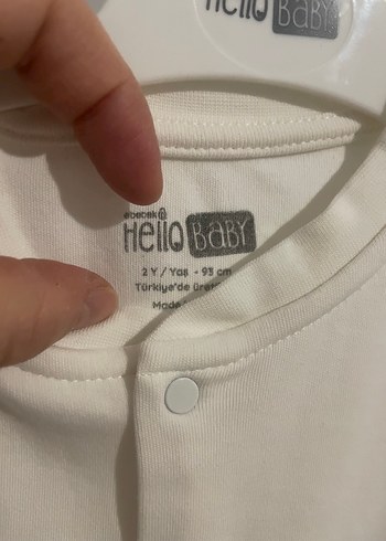 Çocuk beyaz Düğmeli Uzun Kollu Hırka - Görsel 2