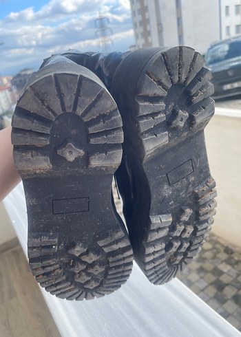 Siyah Platform Topuklu Punk Tarzı Kadın Bot - Görsel 4