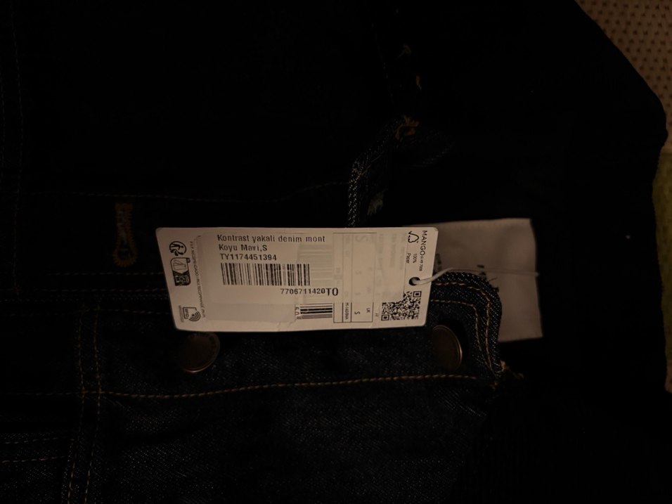 Kadın Lacivert Düğmeli Denim Ceket - Görsel 2