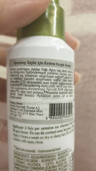 Beden Renk Yipranmis saclar icin kirilma karsiti serum