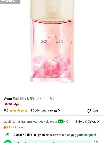 Avon Soft Musk EDT Kadın Parfümü
