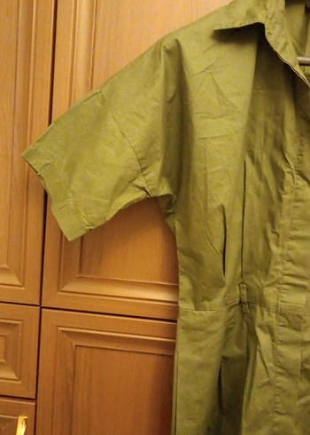 Yeşil renk kısa kollu mango tulum - Görsel 4