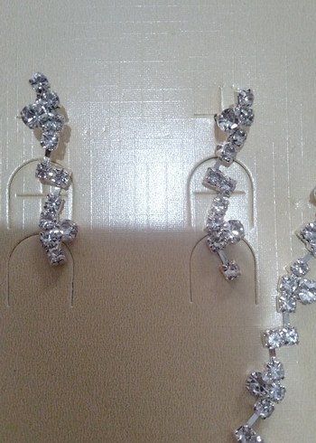 Beyaz İşlemeli Kadın Takı Seti - Görsel 2