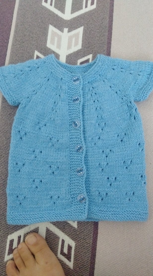 Mavi 1 yasa kadar kullanilan bilem el orgusu bebek yelegi - Görsel 3