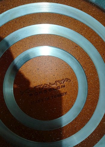 kutahya porselen marka  kahverengi cam kapaklı tencere seti - Görsel 6