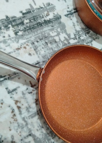 kutahya porselen marka  kahverengi cam kapaklı tencere seti - Görsel 7