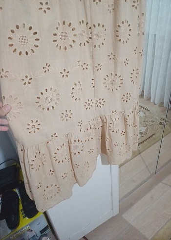 Bej Nakışlı Bohem Uzun Elbise - Görsel 12