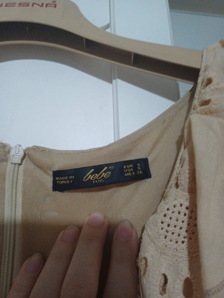 Bej Nakışlı Bohem Uzun Elbise - Görsel 2