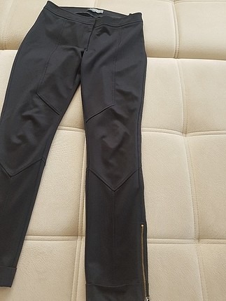 Siyah skinny parlak görünümlü pantolon 