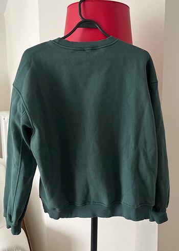 Addax Addax Oversize Cepli Yeşil Kadın Sweatshirt