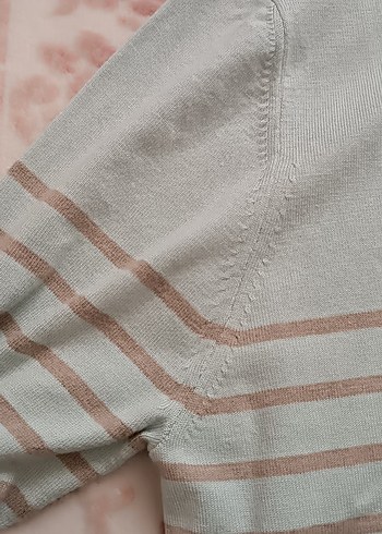 Bej Boğazlı Triko Kadın Kazak - Görsel 5