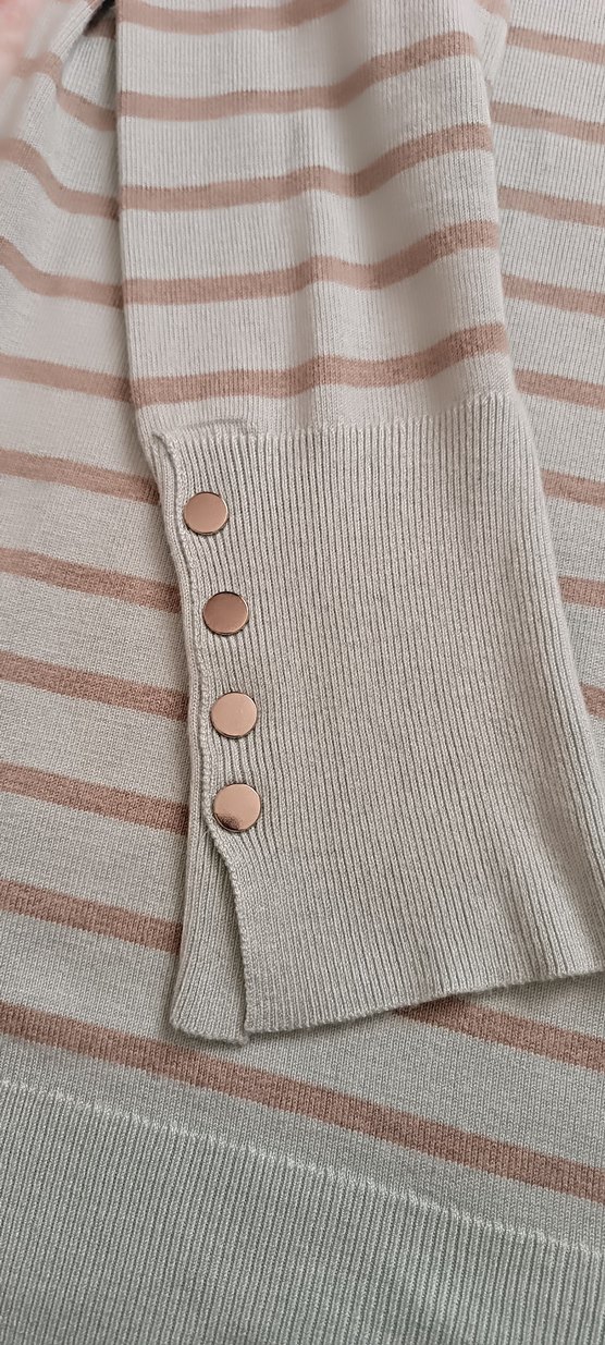 Bej Boğazlı Triko Kadın Kazak - Görsel 3