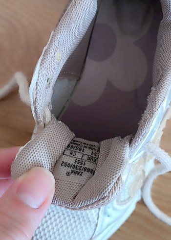 Kız Çocuk Beyaz Gri Bağcıklı Spor Ayakkabı - Görsel 7