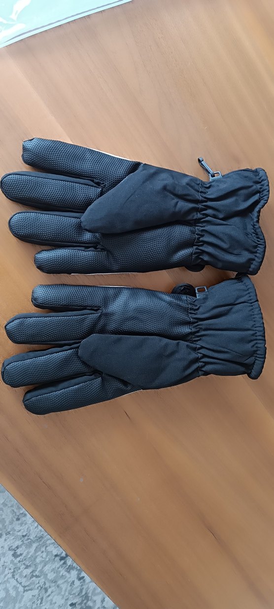 Beyaz Siyah Baskılı Kadın Kayak Eldiveni - Görsel 2