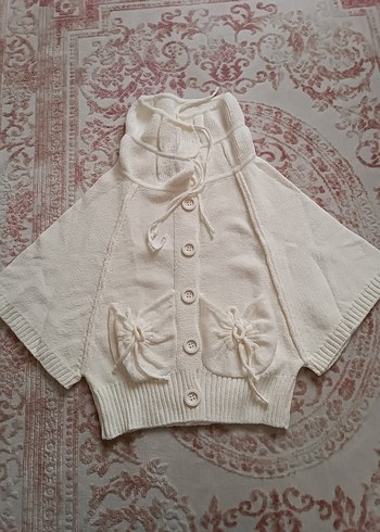 Beyaz Örgü Bohem KadınHırka - Görsel 6