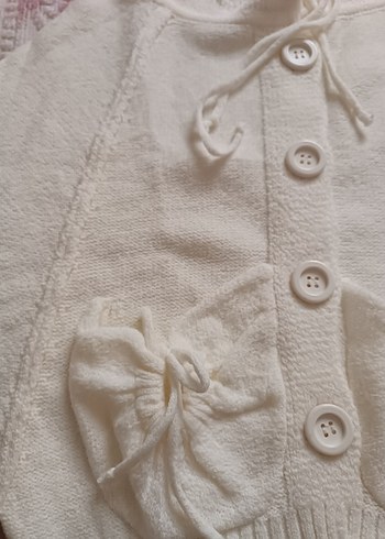 Beyaz Örgü Bohem KadınHırka - Görsel 5