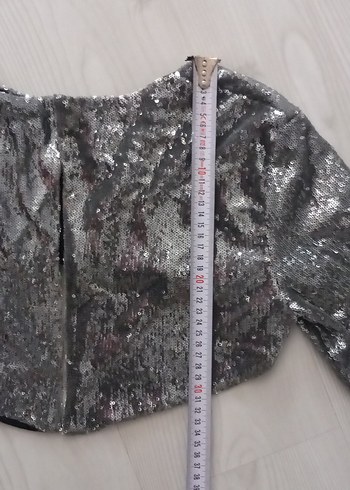 Gri Payetli Uzun Kollu Bolero,kadın - Görsel 7