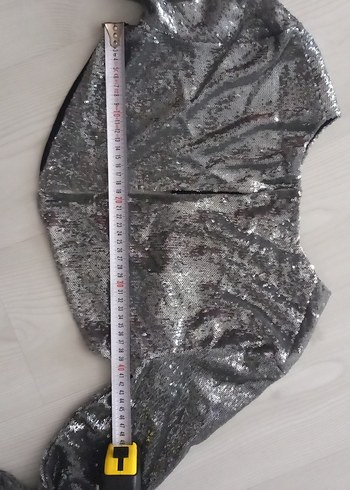 Gri Payetli Uzun Kollu Bolero,kadın - Görsel 6