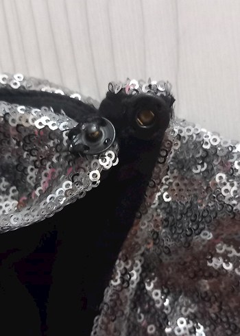 Gri Payetli Uzun Kollu Bolero,kadın - Görsel 4