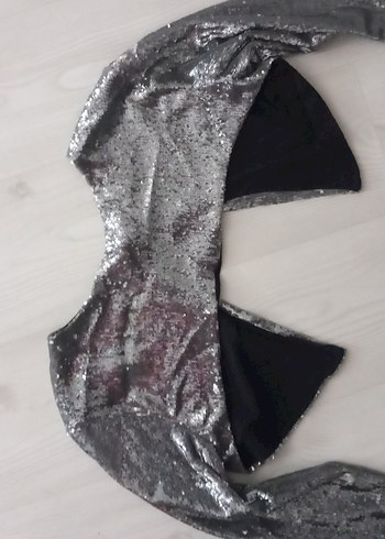 Gri Payetli Uzun Kollu Bolero,kadın - Görsel 8