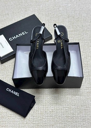 38 Beden Chanel Siyah Tokalı Stiletto Kadın Klasik Ayakkabı