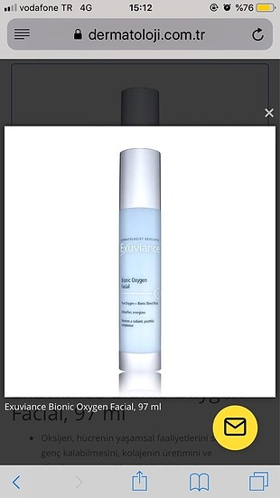 Exuviance bionic oxygen facial