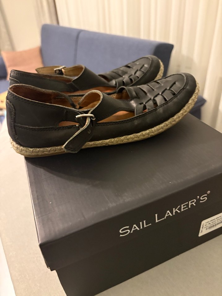 Deri Tokalı Siyah Kadın sandalet - Görsel 5