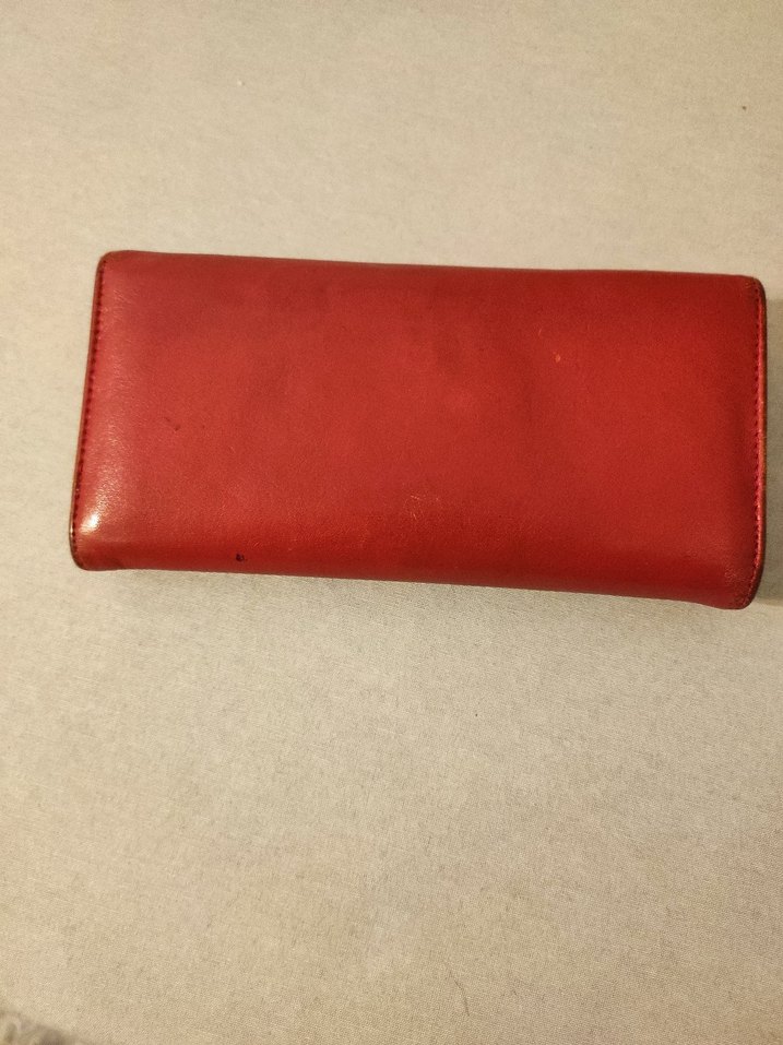 Kırmızı Deri Kadın Cüzdanı Tokalı - Görsel 2