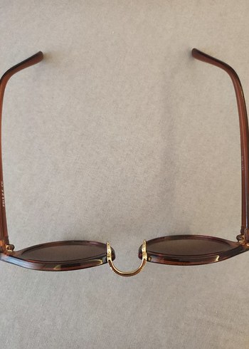 Şeffaf kahverengi vintage kadın güneş gözlüğü - Görsel 4