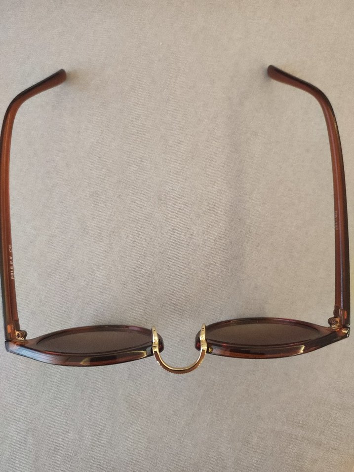 Şeffaf kahverengi vintage kadın güneş gözlüğü - Görsel 4