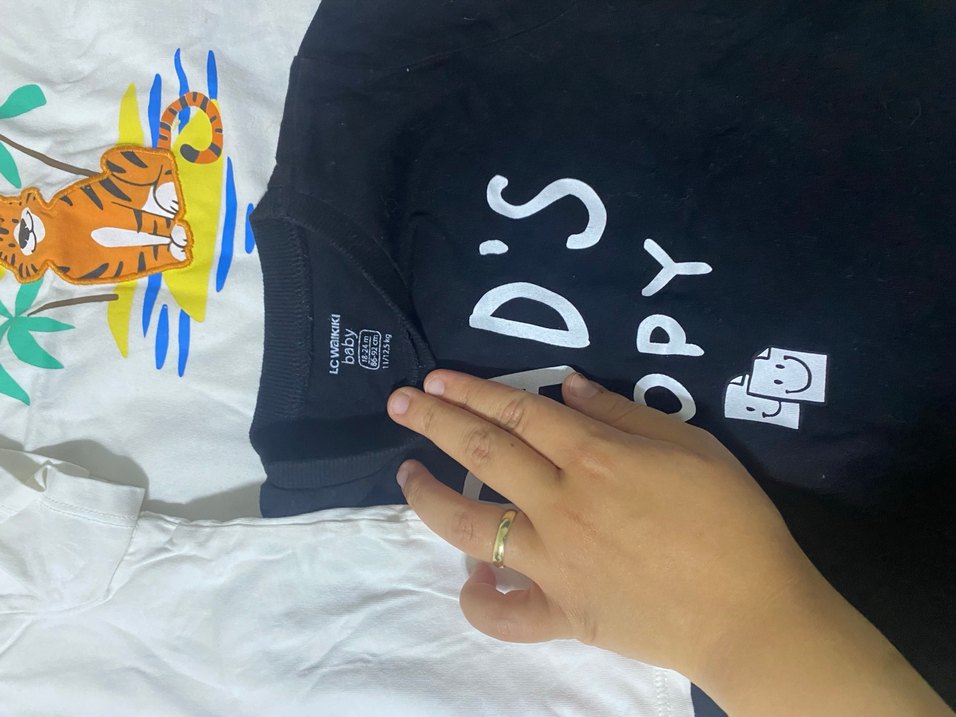 Baskılı Siyah Pamuk Çocuk Battaniyesi - Görsel 2