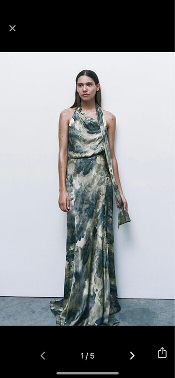 Zara desenli elbise limited edition