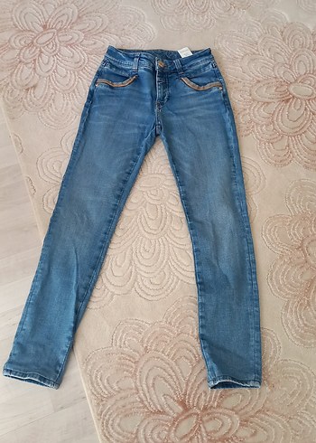 Moschino Kadin Mavi Denim Pantolon Mos Mosh Marka 25 Beden