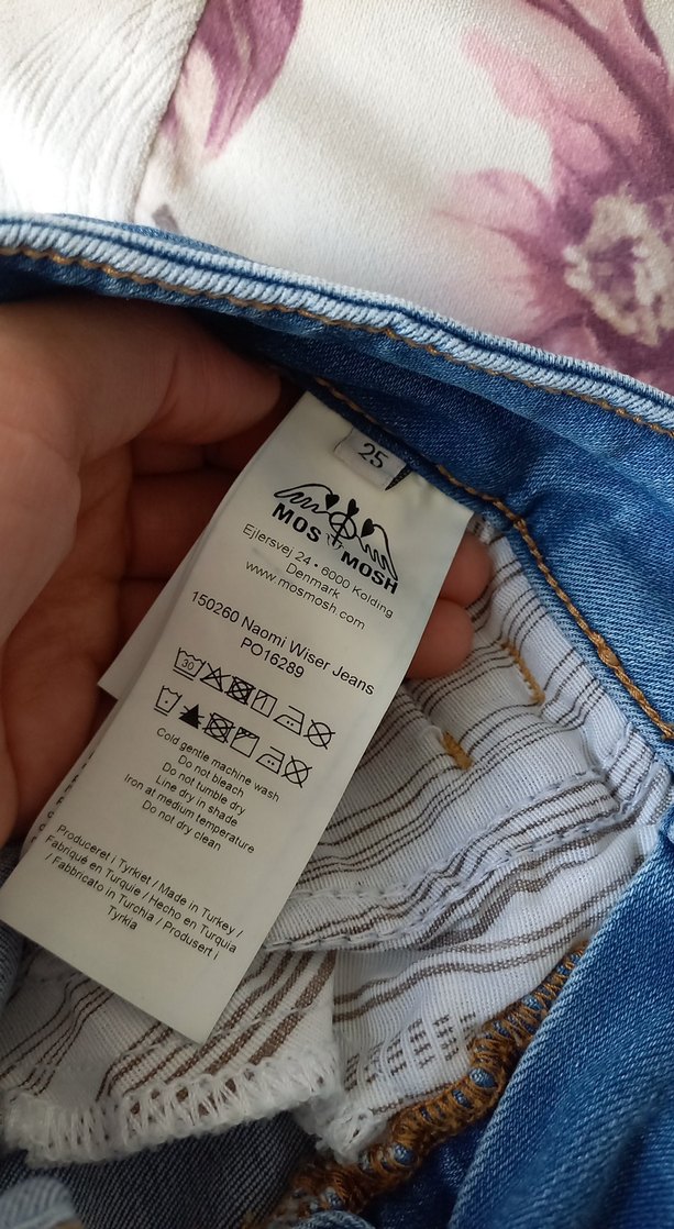 Kadın Mavi Denim pantolon mos mosh marka 25 beden — görsel 4/5