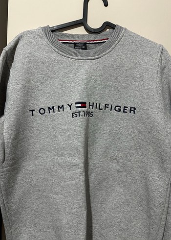 Tommy Hilfiger Tommy Hilfiger Gri Uzun Kollu Sweatshirt