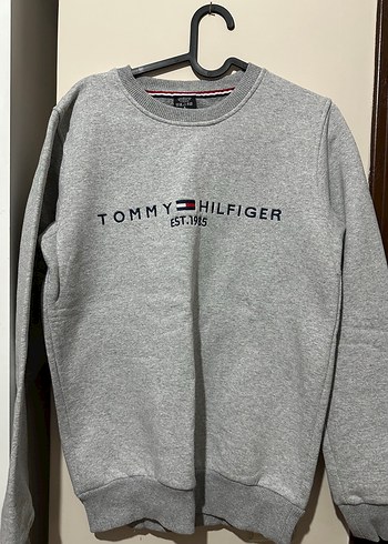 Tommy Hilfiger Gri Uzun Kollu Sweatshirt