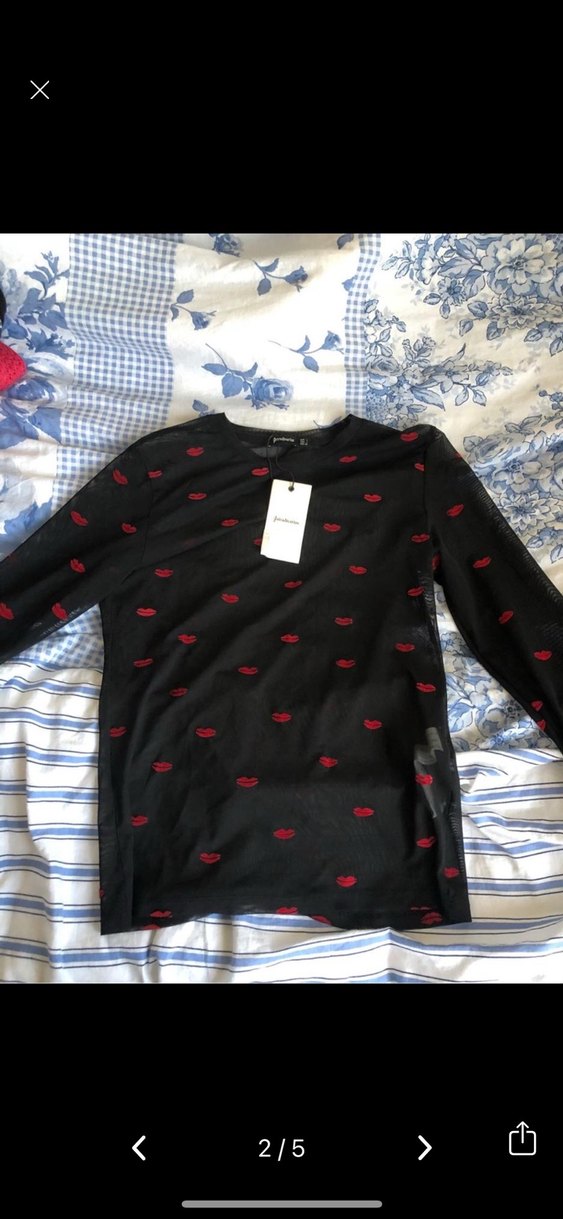 Etiketli hiç kullanılmamış transparan üst - Görsel 2