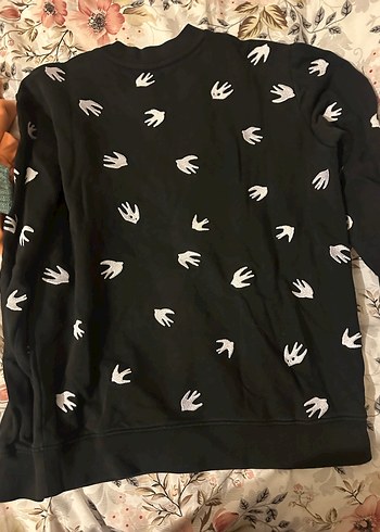 alexander mcqueen  Siyah Baskılı Kadın Sweatshirt - Görsel 2