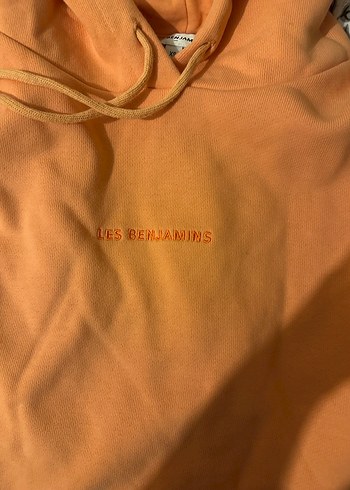 Les Benjamins Turuncu Kapüşonlu Kadın Sweatshirt - Görsel 2