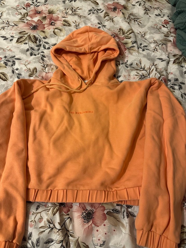 Les Benjamins Turuncu Kapüşonlu Kadın Sweatshirt - Görsel 3